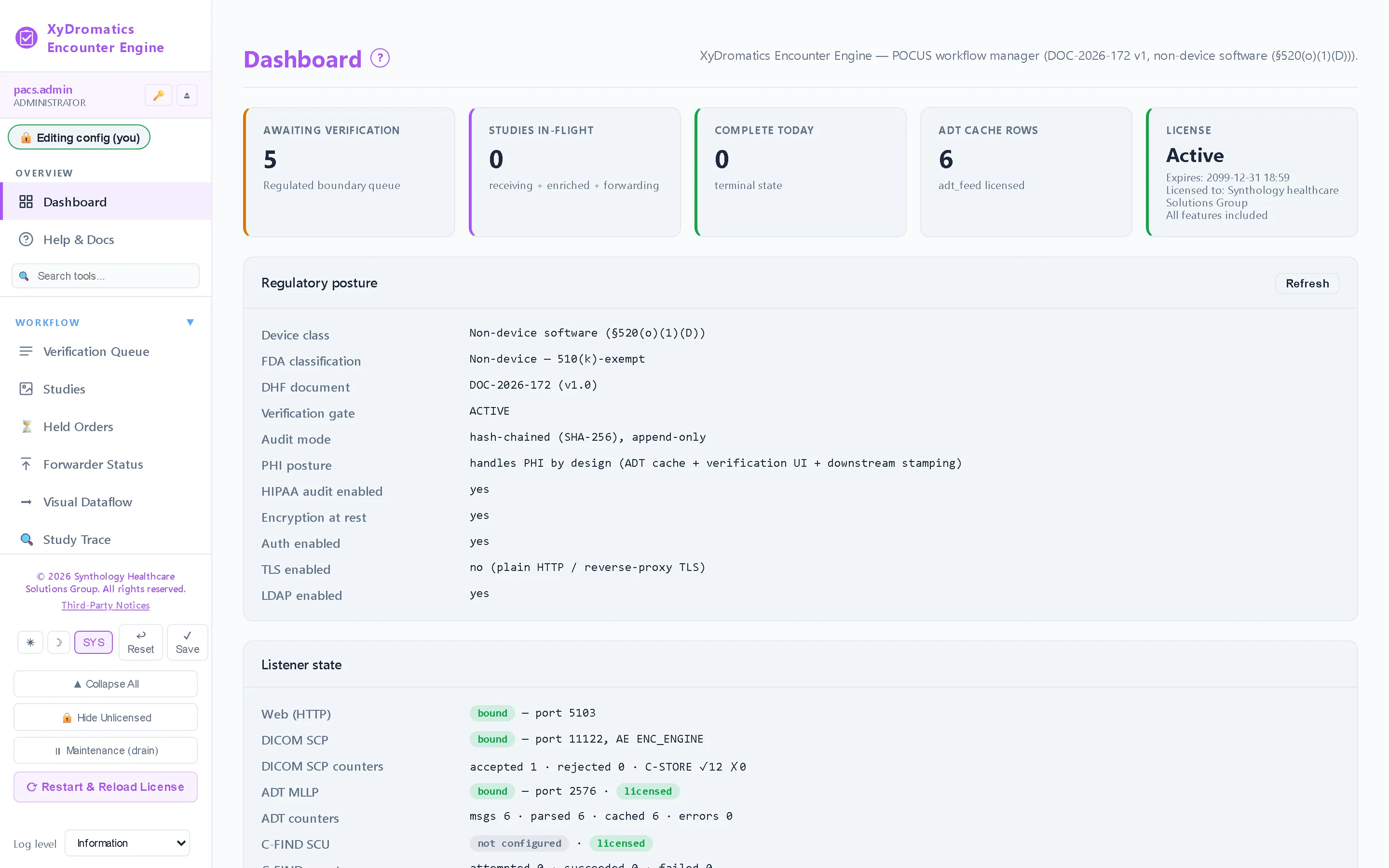 XyDromatics Encounter Engine — Dashboard